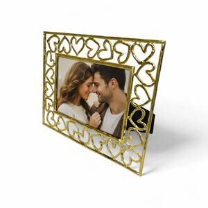 Michael Aram Heart Collection 5x7 Photo Frame Gold Hand Forged Metal Unique